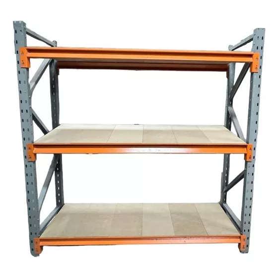 MINI PORTA-PALLET- 2 METROS- ACOMPANHA 3 PARES DE LONGARINAS-60/80CM DE PROFUNDIDADE- PLANO: MDF: 60X180